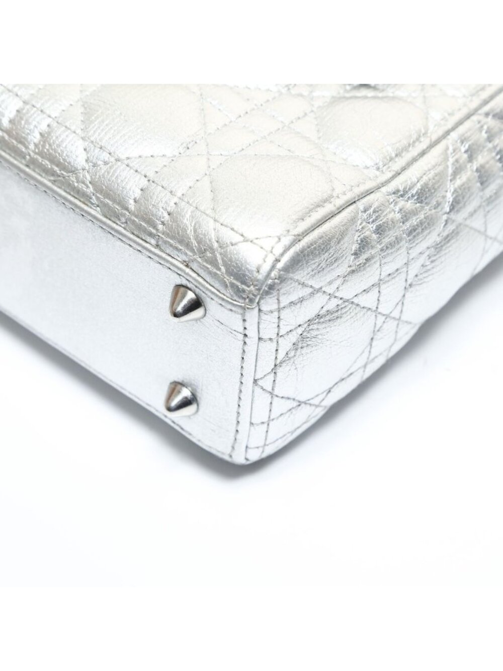 Dior Handbag Lady Dior Cannage Metallic - Picture 6 of 10